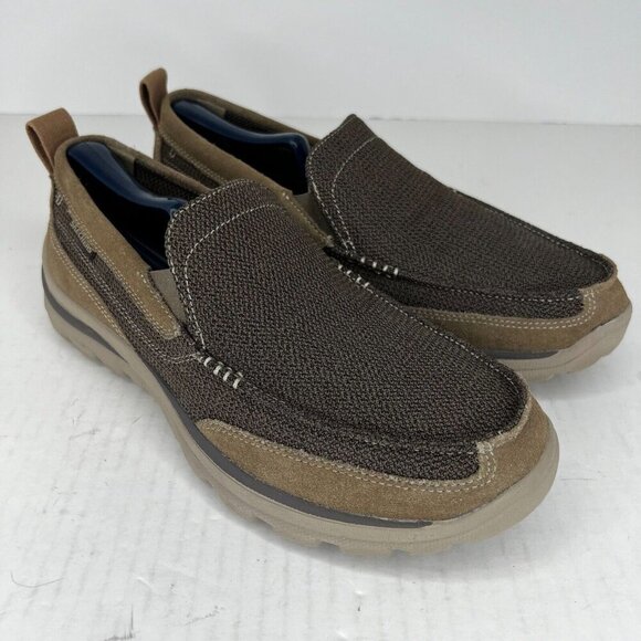 Skechers Mens 64365 Brown Superior Milford Memory Foam Slip-On Size 9 Loafers - Picture 2 of 9